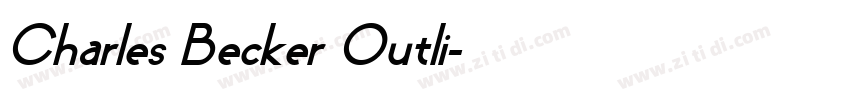 Charles Becker Outli字体转换